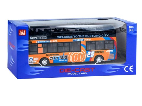 Metalowy AUTOBUS piętrus otwierane drzwi ZA2094 ZO Metalowy AUTOBUS piętrus otwierane drzwi ZA2094 ZO