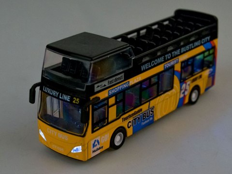 Metalowy AUTOBUS piętrus otwierane drzwi ZA2094 ZO Metalowy AUTOBUS piętrus otwierane drzwi ZA2094 ZO