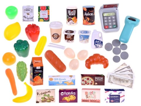 Sklep Supermarket + wózek na zakupy duży zestaw KASA ZA3174