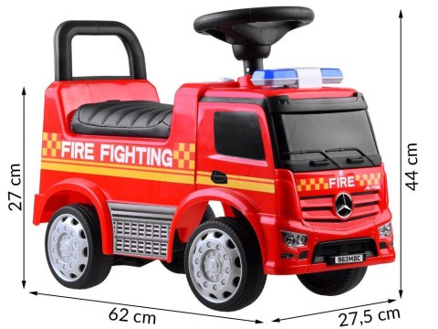 Jeździk Mercedes STRAŻ POŻARNA autko pchacz ZA3689 Jeździk Mercedes STRAŻ POŻARNA autko pchacz ZA3689