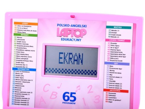 Laptop edukacyjny polsko angielski 65funkcji ZA3321 Laptop edukacyjny polsko angielski 65funkcji ZA3321