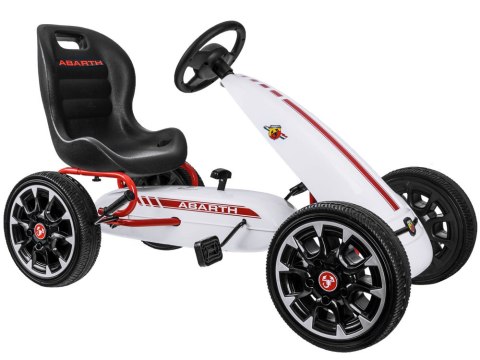 Licencjonowany GOKART ABARTH na pedały dla dzieci 30kg Miękkie koła PA0167 Licencjonowany GOKART ABARTH na pedały dla dzieci 30kg Miękkie koła PA0167