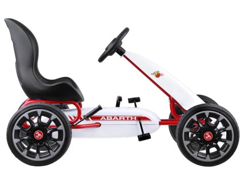 Licencjonowany GOKART ABARTH na pedały dla dzieci 30kg Miękkie koła PA0167 Licencjonowany GOKART ABARTH na pedały dla dzieci 30kg Miękkie koła PA0167