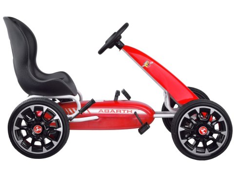 Licencjonowany GOKART ABARTH na pedały dla dzieci 30kg Miękkie koła PA0167 Licencjonowany GOKART ABARTH na pedały dla dzieci 30kg Miękkie koła PA0167
