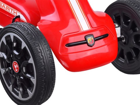 Licencjonowany GOKART ABARTH na pedały dla dzieci 30kg Miękkie koła PA0167 Licencjonowany GOKART ABARTH na pedały dla dzieci 30kg Miękkie koła PA0167