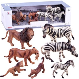 SERIA ZWIERZĘTA SAFARI Zestaw figurek zebra + lew KOLEKCJA ZA2987