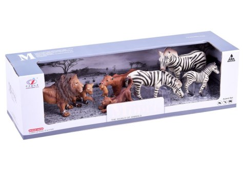 SERIA ZWIERZĘTA SAFARI Zestaw figurek zebra + lew KOLEKCJA ZA2987