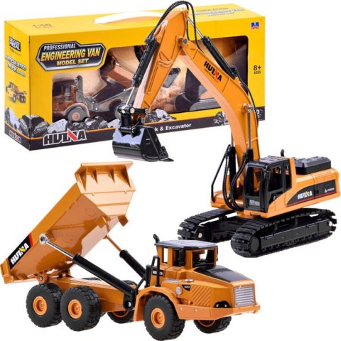 Zestaw metalowa koparka + wywrotka modele 2w1 ZA3910 Zestaw metalowa koparka + wywrotka modele 2w1 ZA3910