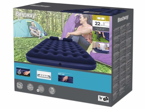 Bestway Materac dmuchany welur 203x152 cm 67374
