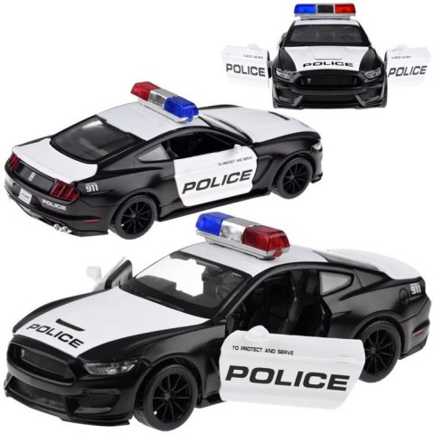 Auto metalowe policja Ford Shelby GT350 skala 1:32 światła koguty ZA4610 Auto metalowe policja Ford Shelby GT350 skala 1:32 światła koguty ZA4610