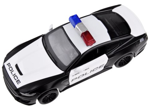Auto metalowe policja Ford Shelby GT350 skala 1:32 światła koguty ZA4610 Auto metalowe policja Ford Shelby GT350 skala 1:32 światła koguty ZA4610