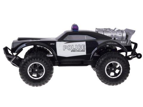 Duże auto sterowane monster truck POLICJA na pilota oświetlenie RC0626 Duże auto sterowane monster truck POLICJA na pilota oświetlenie RC0626