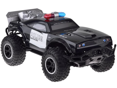 Duże auto sterowane monster truck POLICJA na pilota oświetlenie RC0626 Duże auto sterowane monster truck POLICJA na pilota oświetlenie RC0626