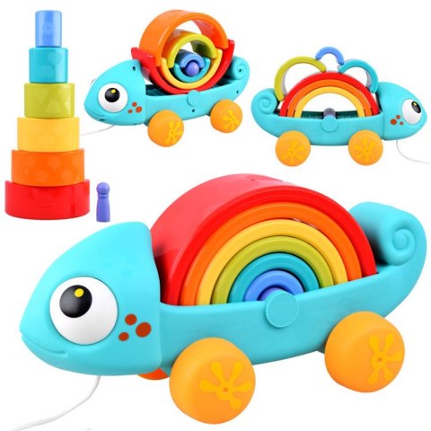 Tęczowy kameleon układanka montessori 18m+ ZA4532 Tęczowy kameleon układanka montessori 18m+ ZA4532