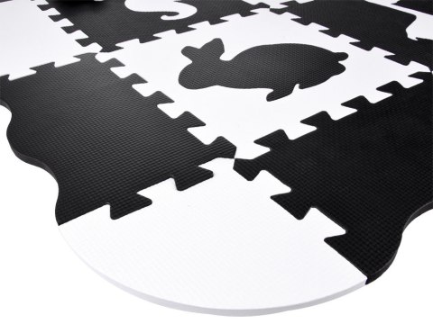 Puzzle piankowe - kontrastowa mata dla niemowląt ZWIERZĘTA 120x120cm ZA4783