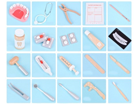 Zestaw MAŁY DENTYSTA drewniany akcesoria ZA4718 Zestaw MAŁY DENTYSTA drewniany akcesoria ZA4718