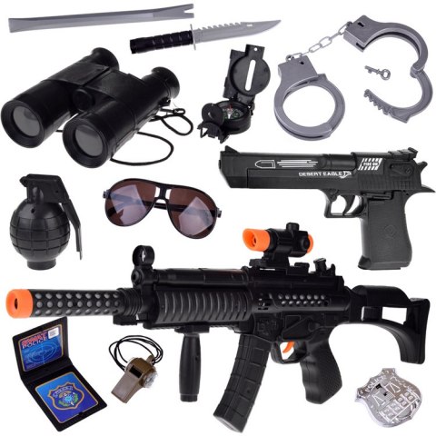 Zestaw dla Policji zabawa w Policjanta pistolet kajdanki ZA4826 Zestaw dla Policji zabawa w Policjanta pistolet kajdanki ZA4826
