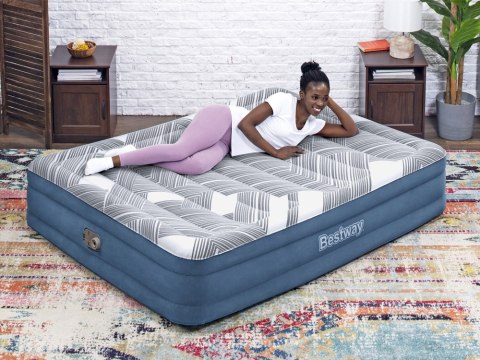 Bestway 2os wygodny materaca Queen 203x152x36cm wbudowana pompka 6712Y Bestway 2os wygodny materaca Queen 203x152x36cm wbudowana pompka 6712Y