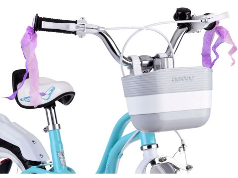 RoyalBaby uroczy Rower 14" Little Swan wstążki koszyk kółka boczne RB14-18