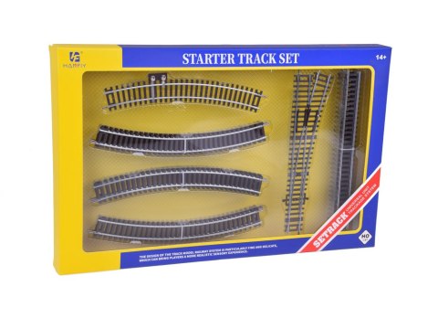 Metalowe tory do kolejki starter HO zakręty bocznica zwrotnica 3m RC0644 Metalowe tory do kolejki starter HO zakręty bocznica zwrotnica 3m RC0644
