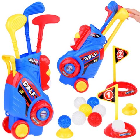 Zestaw do gry Mini Golf kije + piłki + stojak na kółkach dla dzieci SP0804 Zestaw do gry Mini Golf kije + piłki + stojak na kółkach dla dzieci SP0804