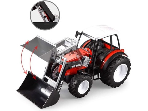 Duży Czerwony Traktor z Ruchomym Ramieniem i Wielkimi Kołami RC0666 Duży Czerwony Traktor z Ruchomym Ramieniem i Wielkimi Kołami RC0666
