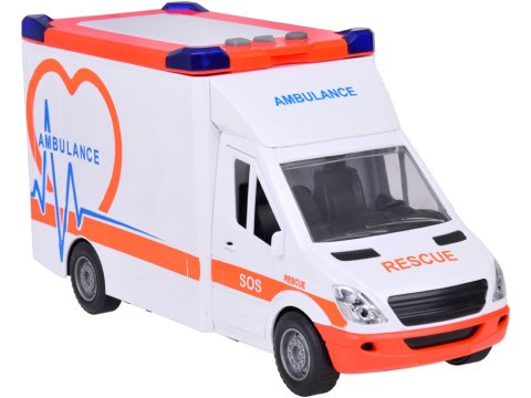 Karetka Pogotowie ratunkowe Otwierany Ambulans Dźwięk + światło ZA5217 Karetka Pogotowie ratunkowe Otwierany Ambulans Dźwięk + światło ZA5217
