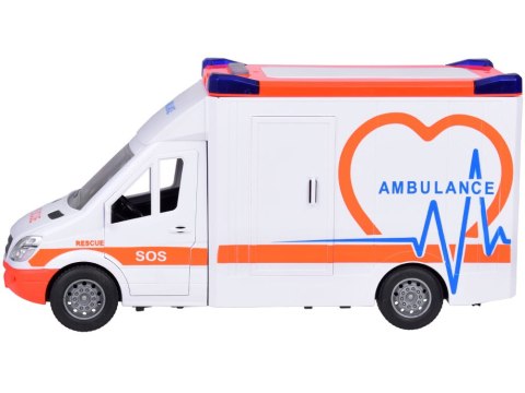 Karetka Pogotowie ratunkowe Otwierany Ambulans Dźwięk + światło ZA5217 Karetka Pogotowie ratunkowe Otwierany Ambulans Dźwięk + światło ZA5217