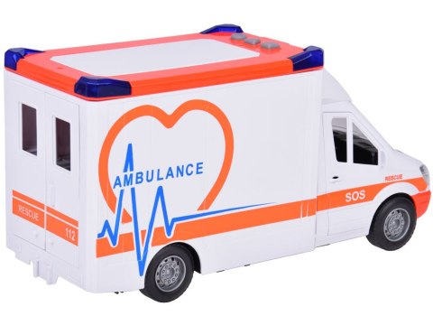Karetka Pogotowie ratunkowe Otwierany Ambulans Dźwięk + światło ZA5217 Karetka Pogotowie ratunkowe Otwierany Ambulans Dźwięk + światło ZA5217