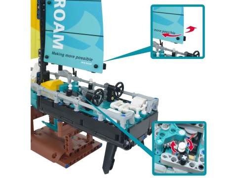 Klocki techniczne Jacht regatowy 675-elementów kolorowe klocki ZA5296 Klocki techniczne Jacht regatowy 675-elementów kolorowe klocki ZA5296