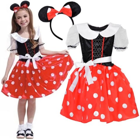 Uroczy Kostium Strój Myszki Minnie dla Dziewczynki przebranie L/XL ZA5280 Uroczy Kostium Strój Myszki Minnie dla Dziewczynki przebranie L/XL ZA5280