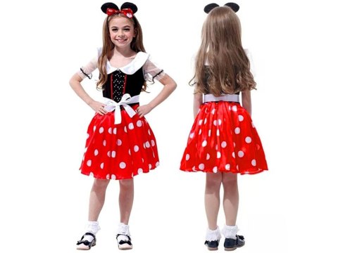 Uroczy Kostium Strój Myszki Minnie dla Dziewczynki przebranie L/XL ZA5280 Uroczy Kostium Strój Myszki Minnie dla Dziewczynki przebranie L/XL ZA5280