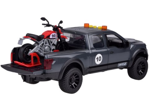 Zestaw Auto Pickup i motocykl Dźwięk Światło + otwierane drzwi ZA5233 Zestaw Auto Pickup i motocykl Dźwięk Światło + otwierane drzwi ZA5233