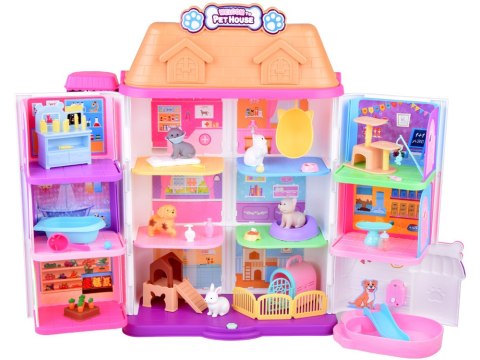 Domek rozkładany dla zwierząt Pet house zestaw z figurkami akces ZA5420 Domek rozkładany dla zwierząt Pet house zestaw z figurkami akces ZA5420
