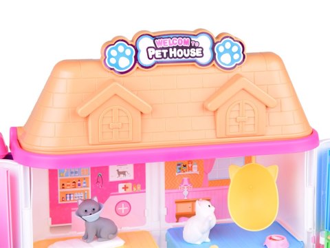 Domek rozkładany dla zwierząt Pet house zestaw z figurkami akces ZA5420 Domek rozkładany dla zwierząt Pet house zestaw z figurkami akces ZA5420