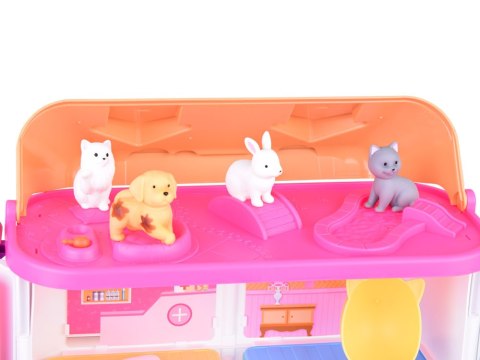 Domek rozkładany dla zwierząt Pet house zestaw z figurkami akces ZA5420 Domek rozkładany dla zwierząt Pet house zestaw z figurkami akces ZA5420