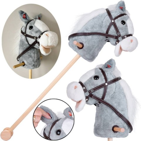 Hobby Horse Koń na patyku Dźwięk galopu i rżenia + ruchomy pysk ZA5442 Hobby Horse Koń na patyku Dźwięk galopu i rżenia + ruchomy pysk ZA5442