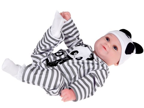 Urocza miękka Lalka Chłopiec 45cm jak żywa ubrana kombinezon Panda ZA5358 Urocza miękka Lalka Chłopiec 45cm jak żywa ubrana kombinezon Panda ZA5358