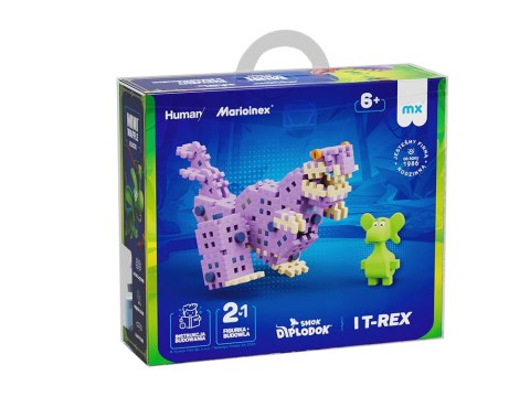Marioinex Diplodok i T-Rex klocki Mini waffle 148ele + figurka ZA5501 Marioinex Diplodok i T-Rex klocki Mini waffle 148ele + figurka ZA5501