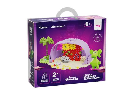 Marioinex Smok Diplodok i Scena Mini wafle klocki 148el + figurka ZA5502 Marioinex Smok Diplodok i Scena Mini wafle klocki 148el + figurka ZA5502