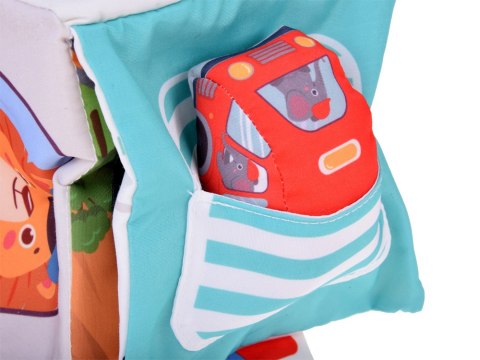 Miękka Kostka Sensoryczna Pojazdy pudełko z chusteczkami montessori ZA5587 Miękka Kostka Sensoryczna Pojazdy pudełko z chusteczkami montessori ZA5587