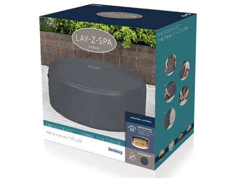 Bestway ENEGYSENSE Pokrywa termiczna pokrowiec do Lay-Z-Spa 180x66cm 60317 Bestway ENEGYSENSE Pokrywa termiczna pokrowiec do Lay-Z-Spa 180x66cm 60317