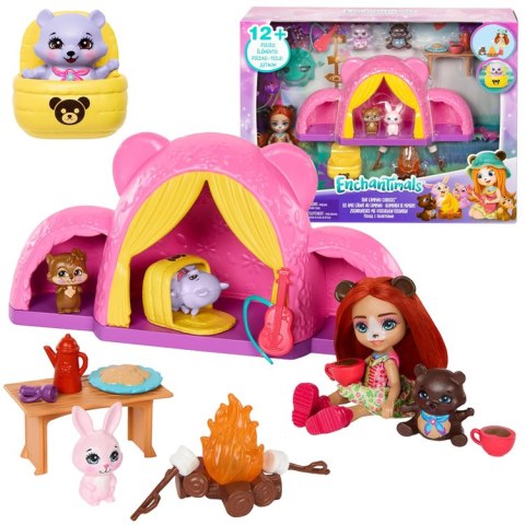 Enchantimals zestaw wycieczka pod namiot kemping lalka miś ZA5995 Enchantimals zestaw wycieczka pod namiot kemping lalka miś ZA5995