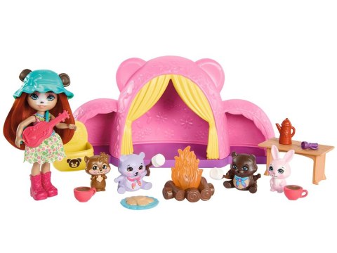 Enchantimals zestaw wycieczka pod namiot kemping lalka miś ZA5995 Enchantimals zestaw wycieczka pod namiot kemping lalka miś ZA5995