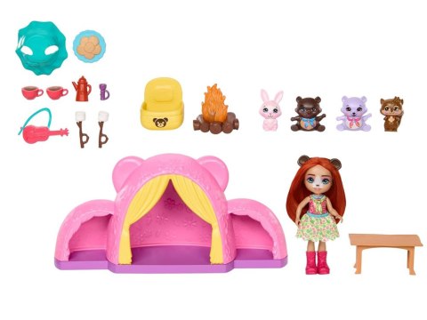 Enchantimals zestaw wycieczka pod namiot kemping lalka miś ZA5995 Enchantimals zestaw wycieczka pod namiot kemping lalka miś ZA5995