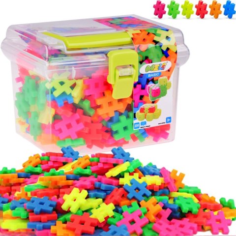 Klocki WAFLE MEli Basic Neon Travel Box 250 50090 ZA5665 Klocki WAFLE MEli Basic Neon Travel Box 250 50090 ZA5665
