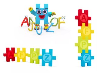 Konstrukcyjne Klocki Wafle Basic Letters1200-elementów z literkami ZA5668