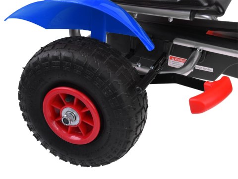 Niebieski sportowy GOKART na pedały dla dzieci 50kg Pompowane koła SP0209