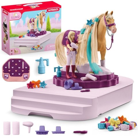 Schleich obrotowa stacja do pielęgnacji koni Sofia koń figurka akc ZA6003