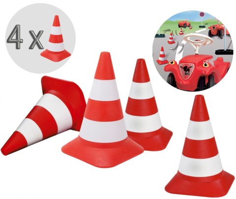 BIG Pachołki drogowe Zestaw 4 pachołków BIG Pachołki drogowe Zestaw 4 pachołków